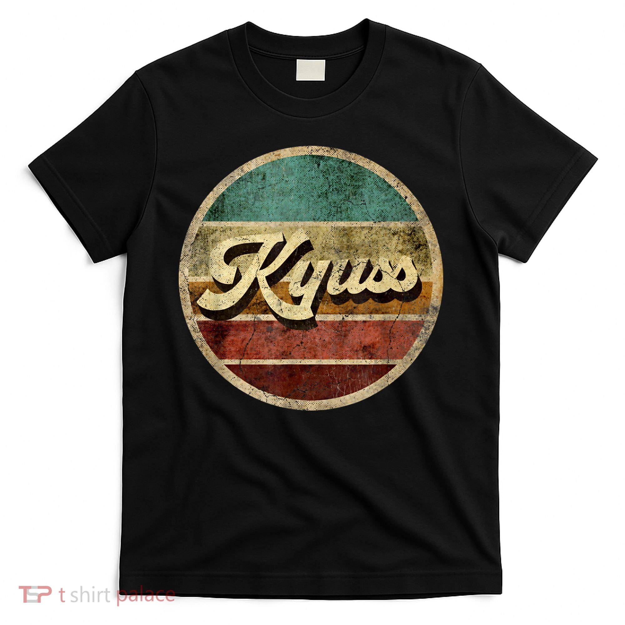Vintage Circle Retro Faded Kyusses 1987 Rock 80s Tee T-Shirt