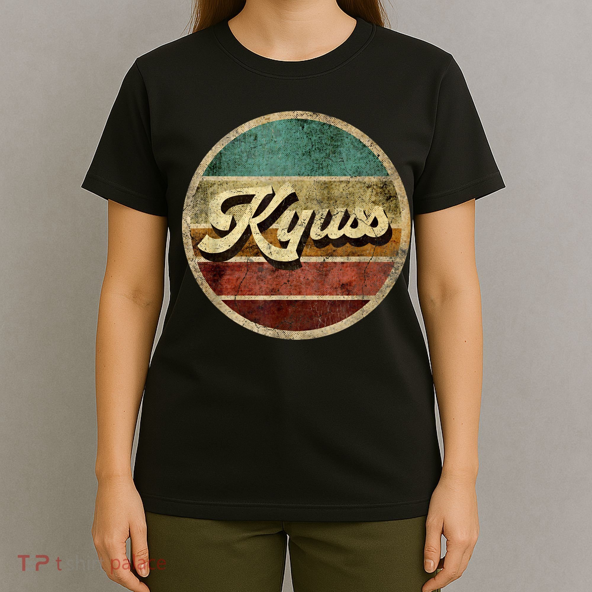 Vintage Circle Retro Faded Kyusses 1987 Rock 80s Tee T-Shirt
