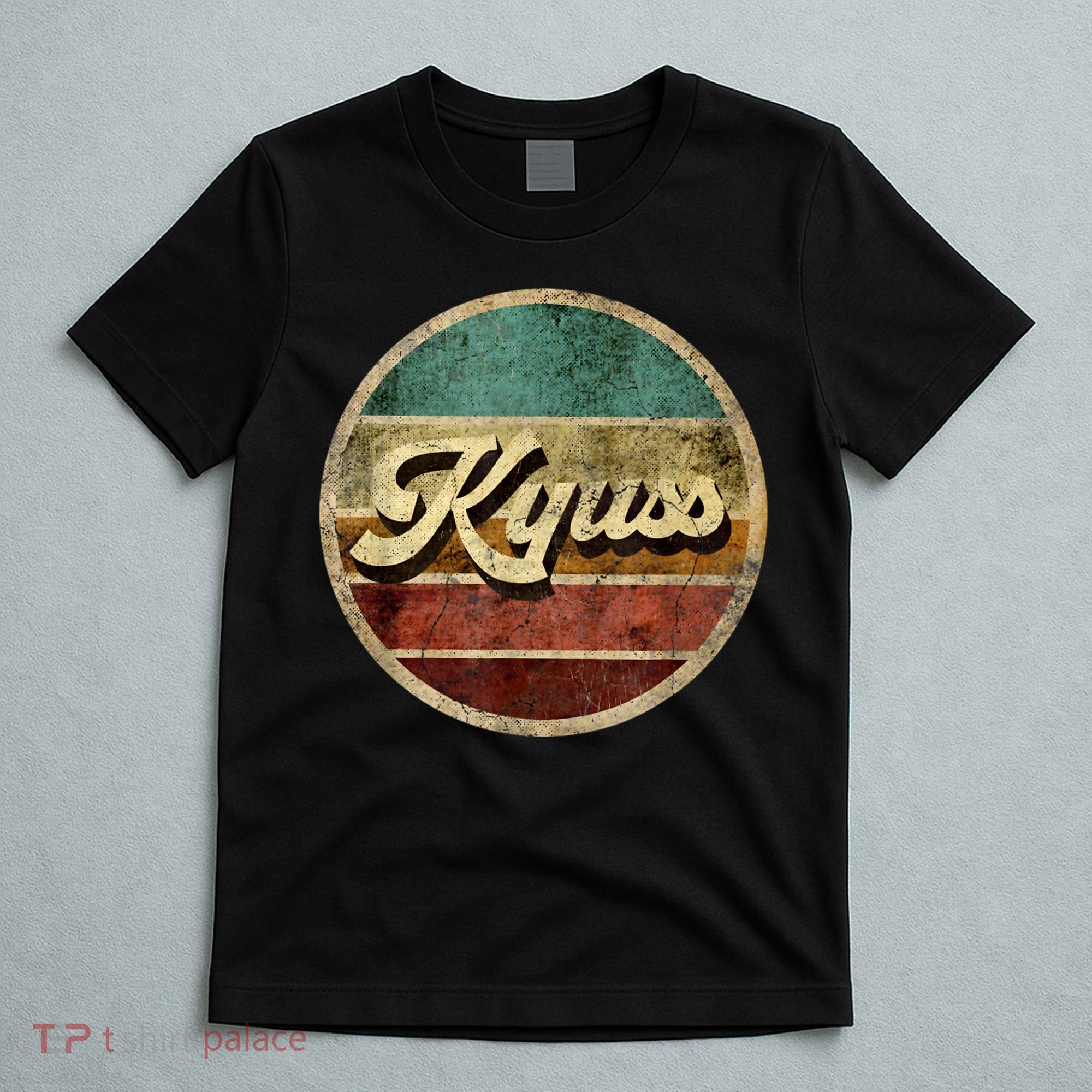 Vintage Circle Retro Faded Kyusses 1987 Rock 80s Tee T-Shirt