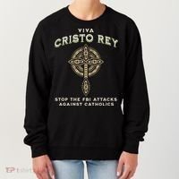 Viva Cristo Rey Roman Catholic Religious Freedom Women's Sweatshirt thumb 0