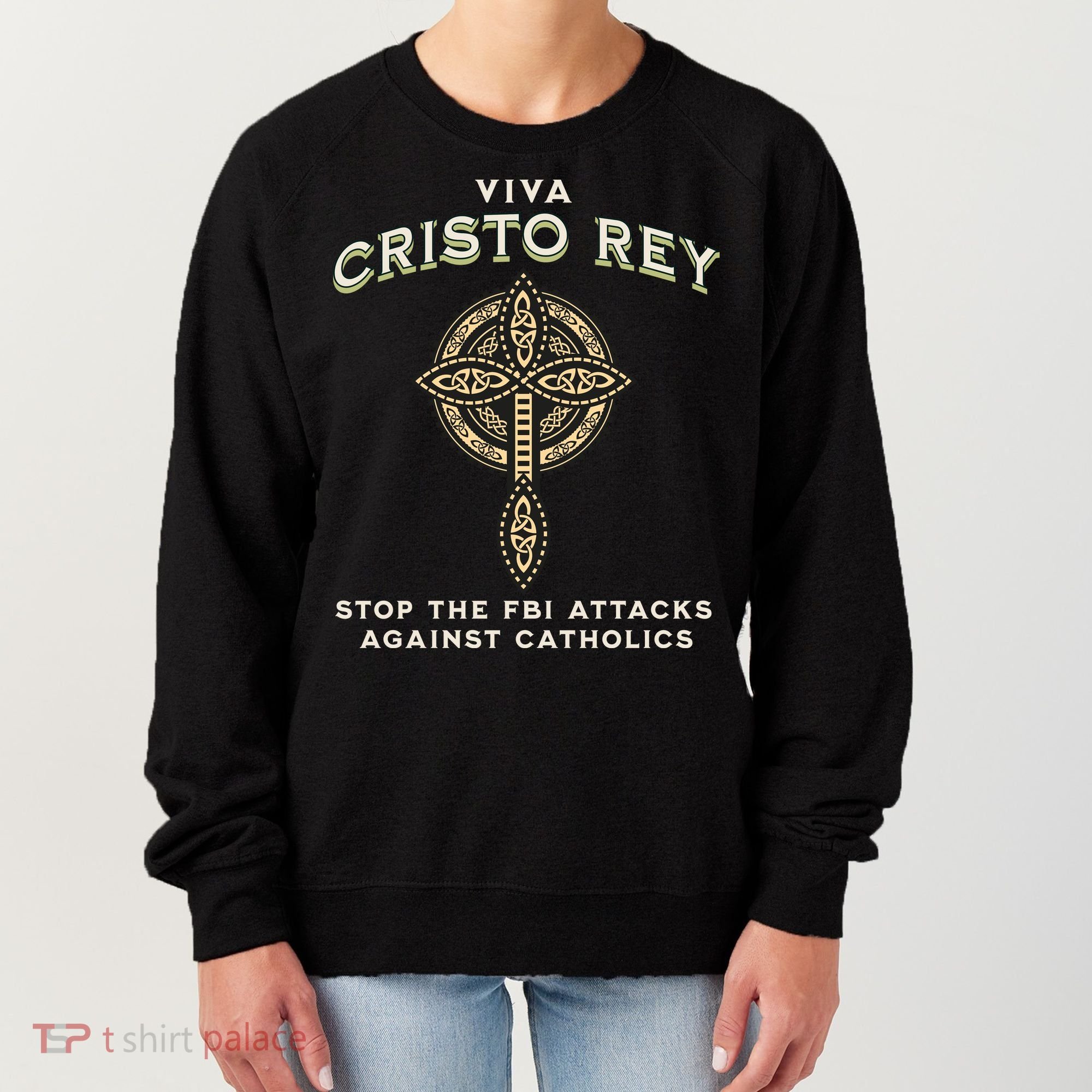 Viva Cristo Rey Roman Catholic Religious Freedom Women's Sweatshirt