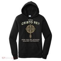 Viva Cristo Rey Roman Catholic Religious Freedom Women's Hoodie thumb 0