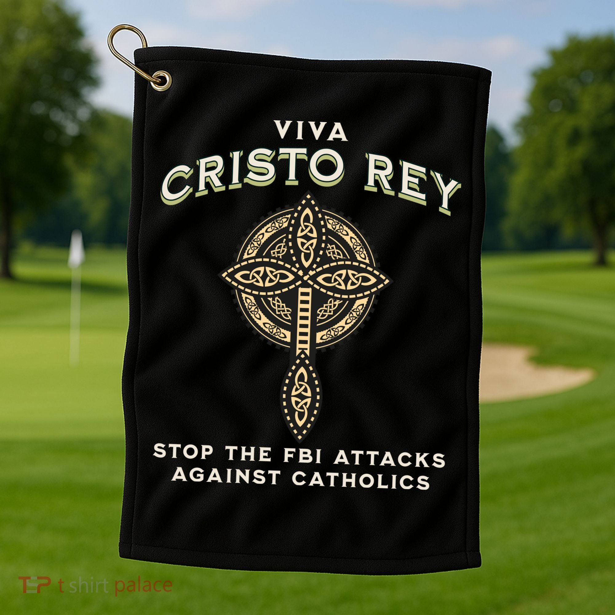 Viva Cristo Rey Roman Catholic Religious Freedom Golf Towel