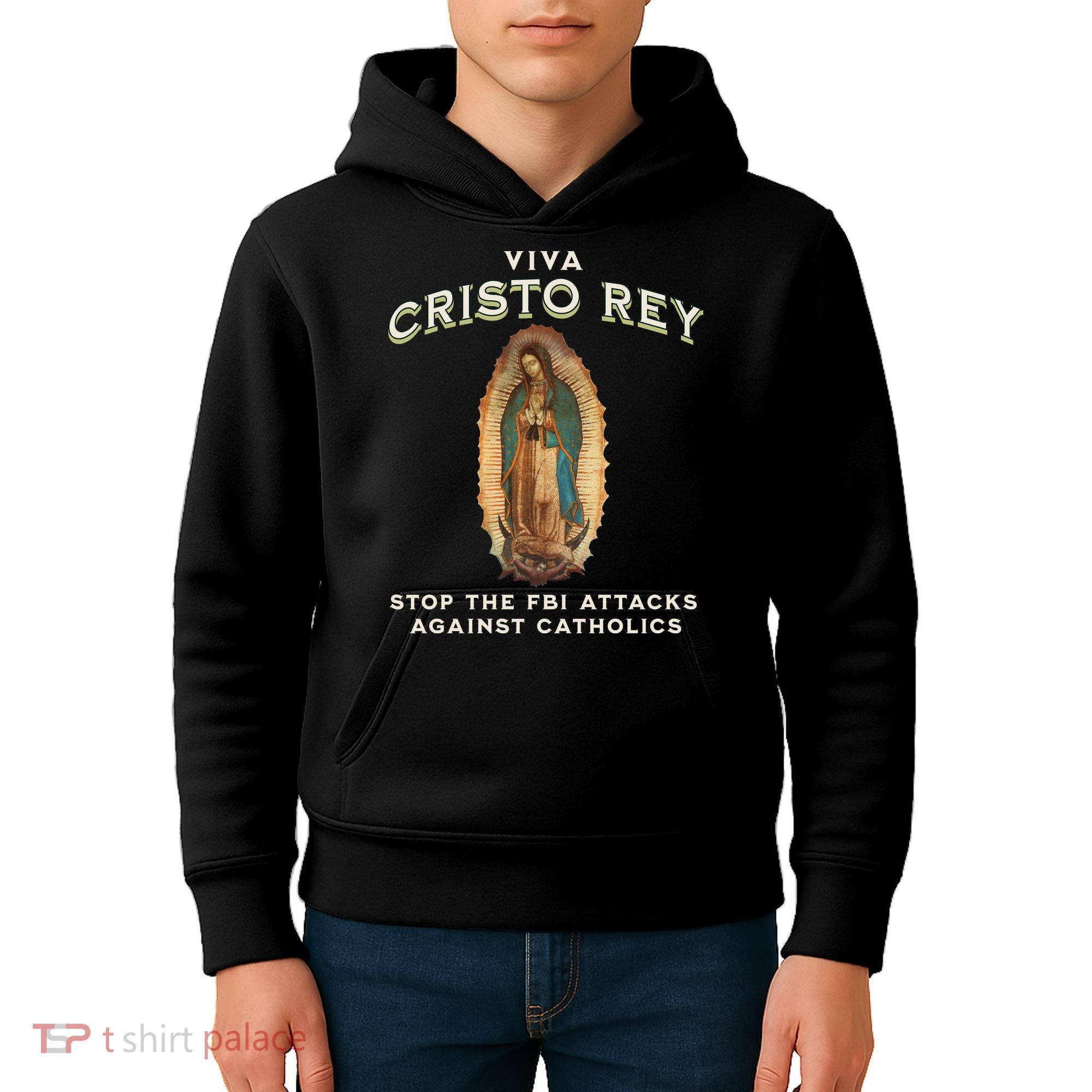Viva Cristo Rey Roman Catholic Religious Freedom Kids Hoodie