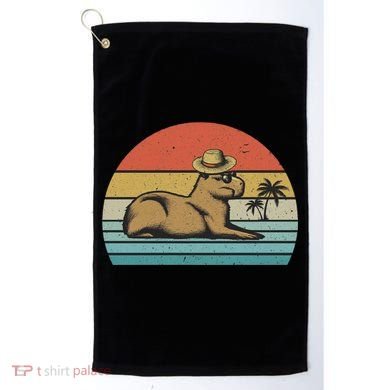 Vintage Capybara Retro Capybara Golf Towel
