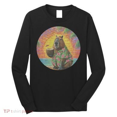 Vintage Capybara Retro Capybara Long Sleeve Shirt
