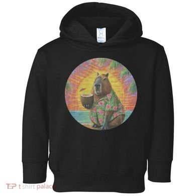 Vintage Capybara Retro Capybara Toddler Hoodie