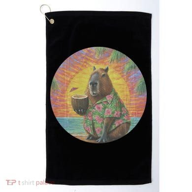 Vintage Capybara Retro Capybara Golf Towel