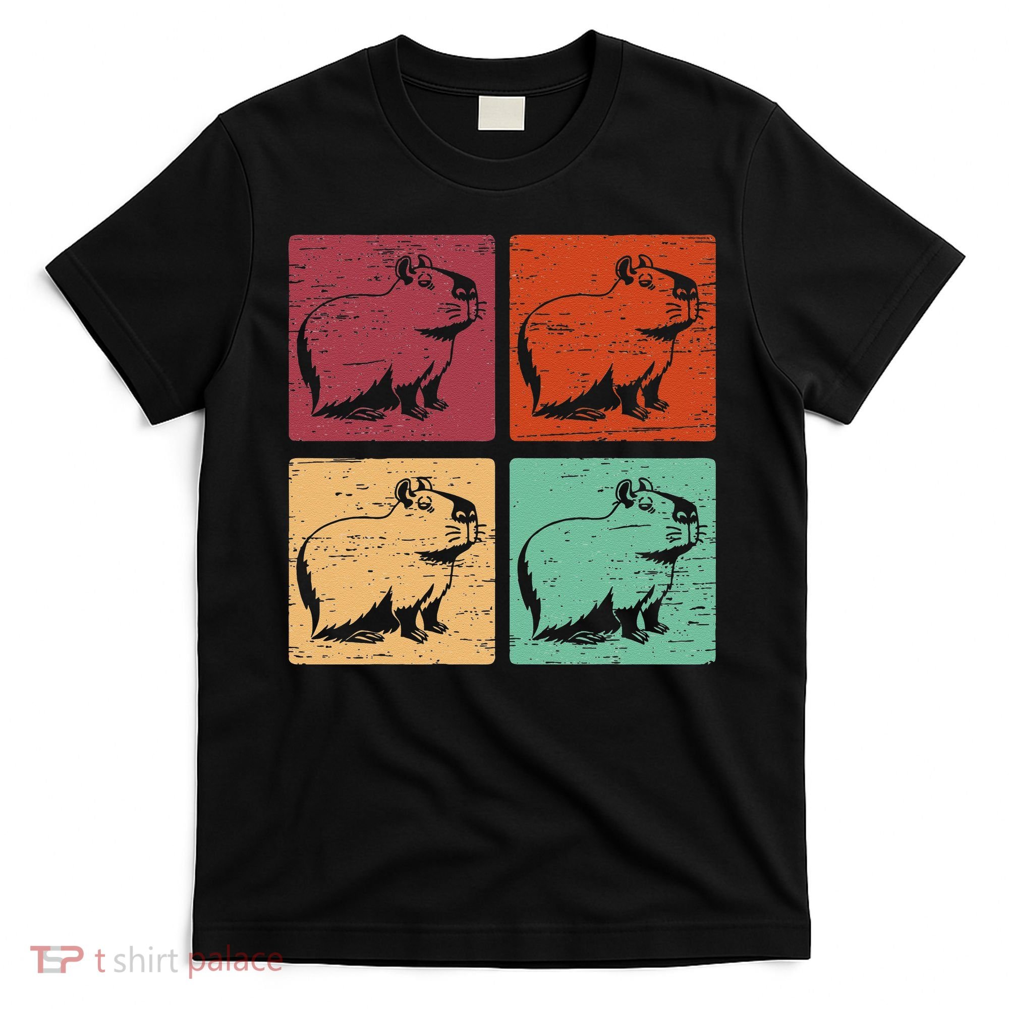 Vintage Capybara Rodent Animals Vintage Capybaras Capybara  T-Shirt