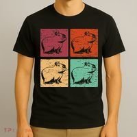 Vintage Capybara Rodent Animals Vintage Capybaras Capybara  T-Shirt thumb 3