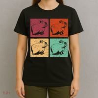 Vintage Capybara Rodent Animals Vintage Capybaras Capybara  T-Shirt thumb 4