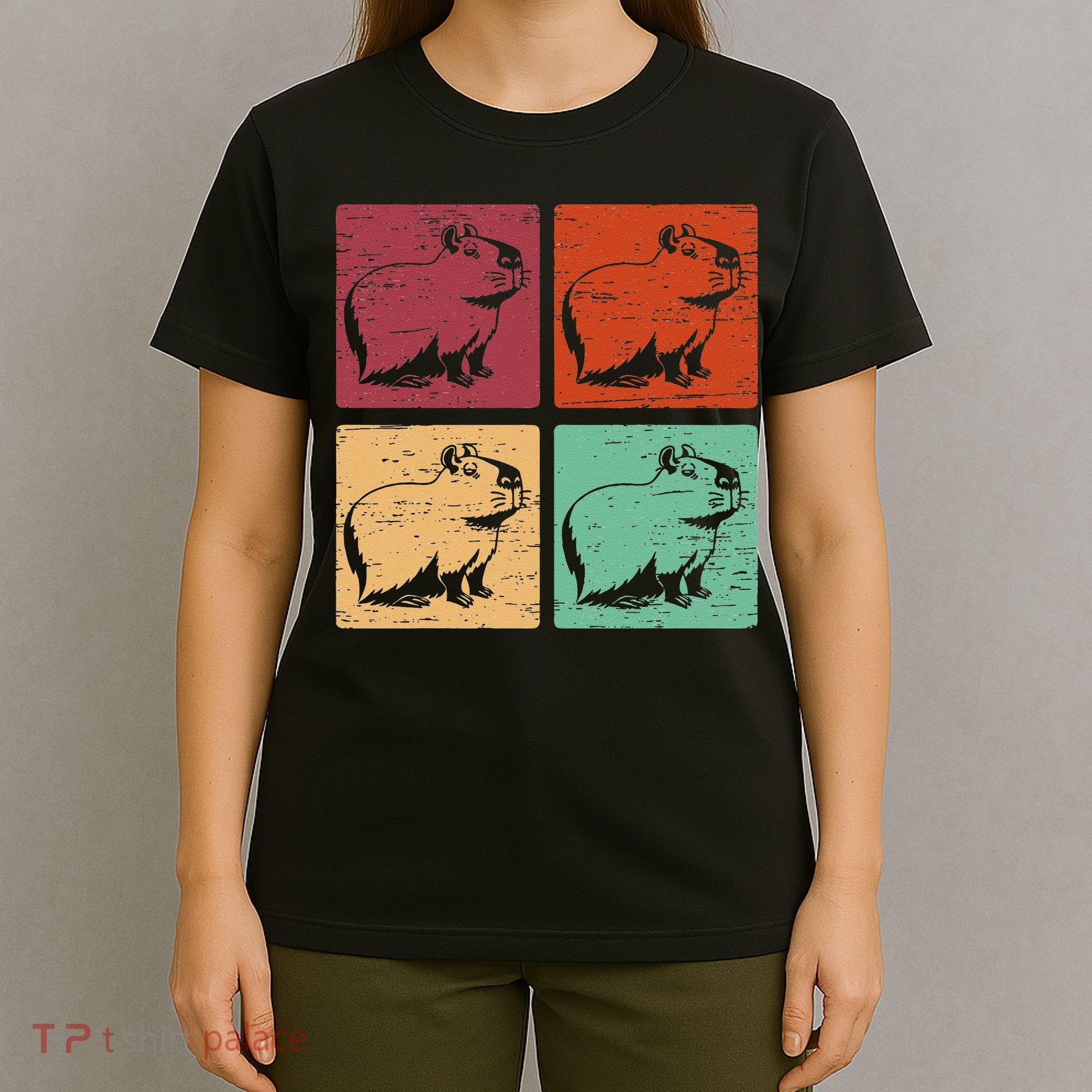 Vintage Capybara Rodent Animals Vintage Capybaras Capybara  T-Shirt