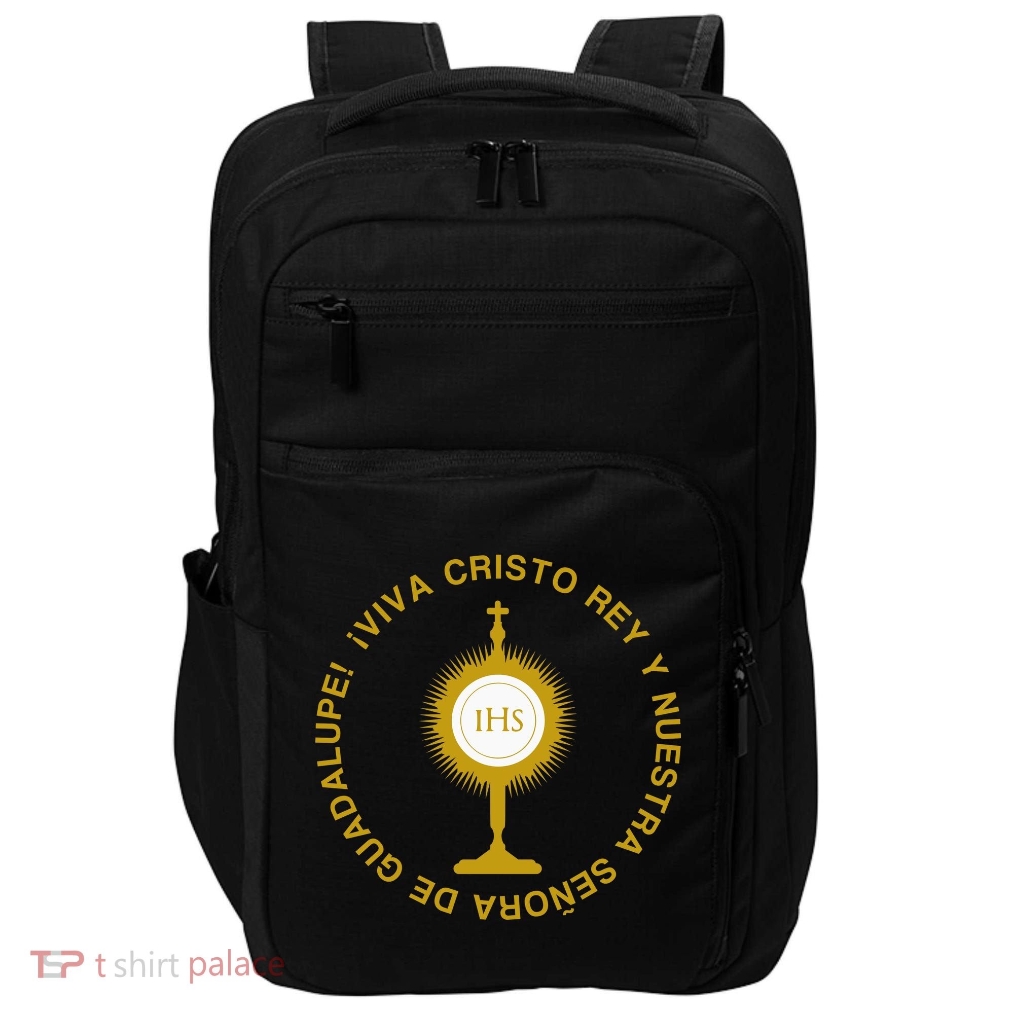 Viva Cristo Rey Catholic Cristeros Gift Impact Tech Backpack