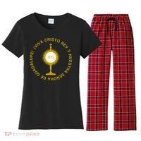 Viva Cristo Rey Catholic Cristeros Gift Women's Flannel Pajama Set thumb 0