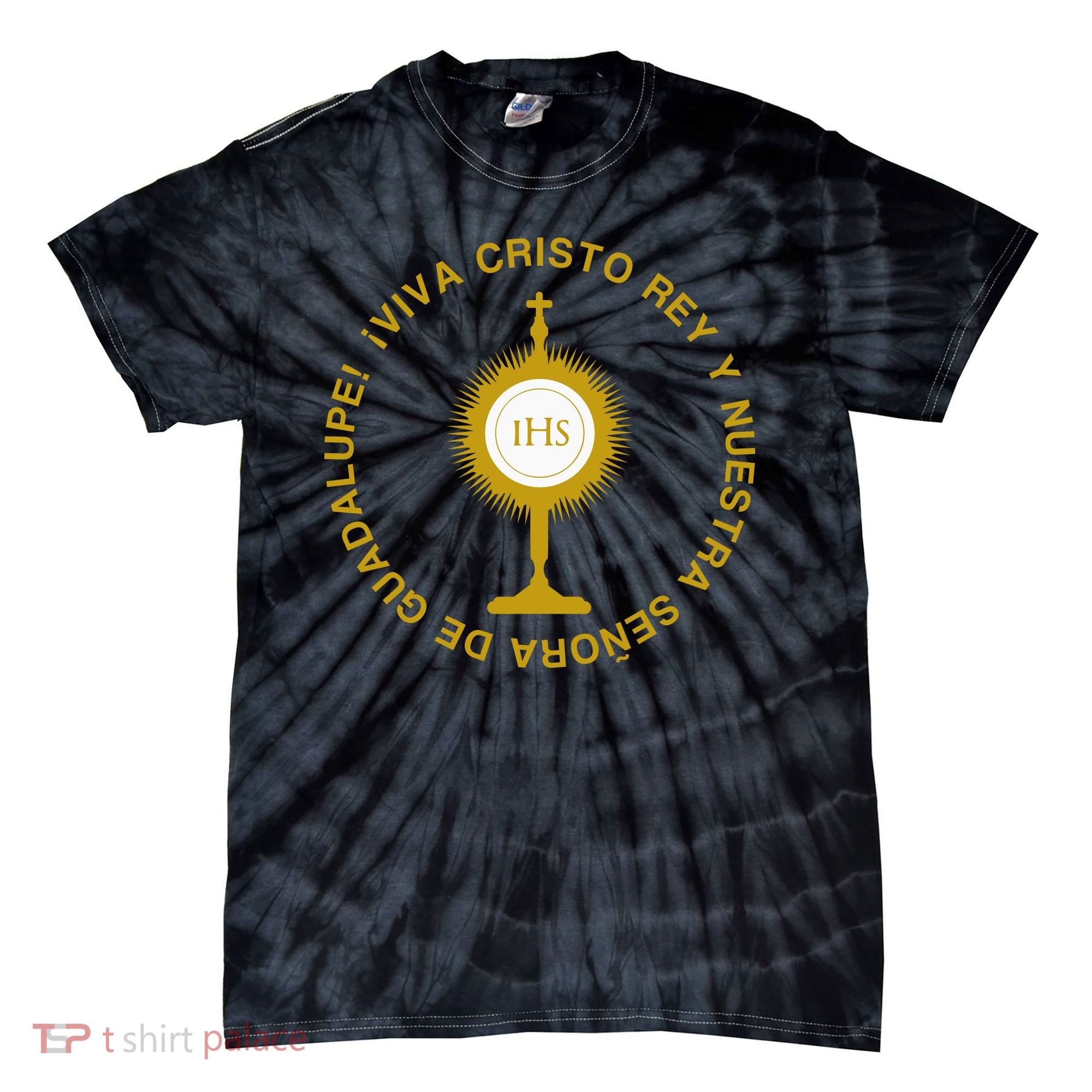 Viva Cristo Rey Catholic Cristeros Gift Tie-Dye T-Shirt