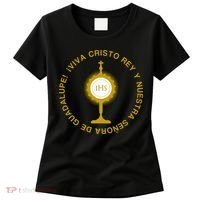 Viva Cristo Rey Catholic Cristeros Gift Women's T-Shirt thumb 0