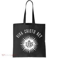 Viva Cristo Rey Roman Catholic Cristeros Tote Bag thumb 0