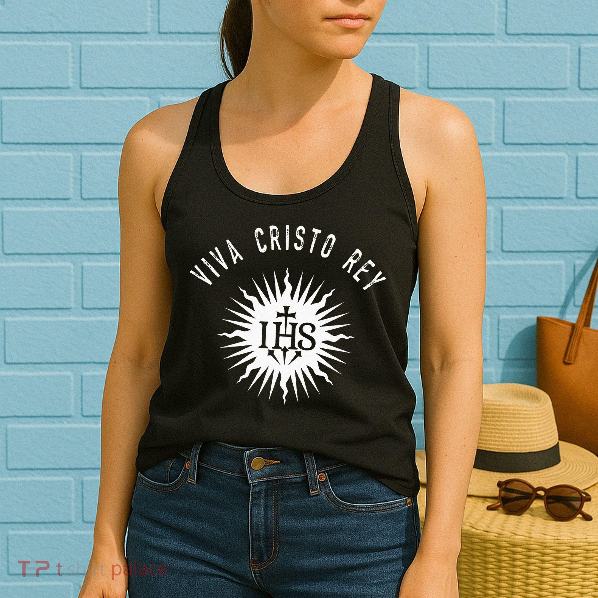Viva Cristo Rey Roman Catholic Cristeros Women's Tank Top