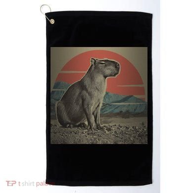 Vintage Capybara Retro Capybara Golf Towel