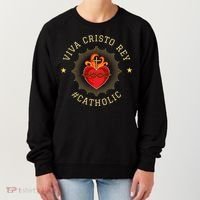 Viva Cristo Rey Roman Catholic Gift Women's Sweatshirt thumb 0