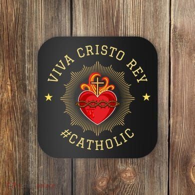 Viva Cristo Rey Roman Catholic Gift Coaster