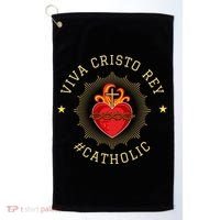 Viva Cristo Rey Roman Catholic Gift Golf Towel thumb 0
