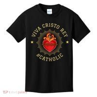 Viva Cristo Rey Roman Catholic Gift Kids T-Shirt thumb 0
