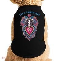 Viva Cristo Rey Sacred Heart Roman Catholic Doggie Tank thumb 0