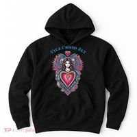 Viva Cristo Rey Sacred Heart Roman Catholic Hoodie thumb 0