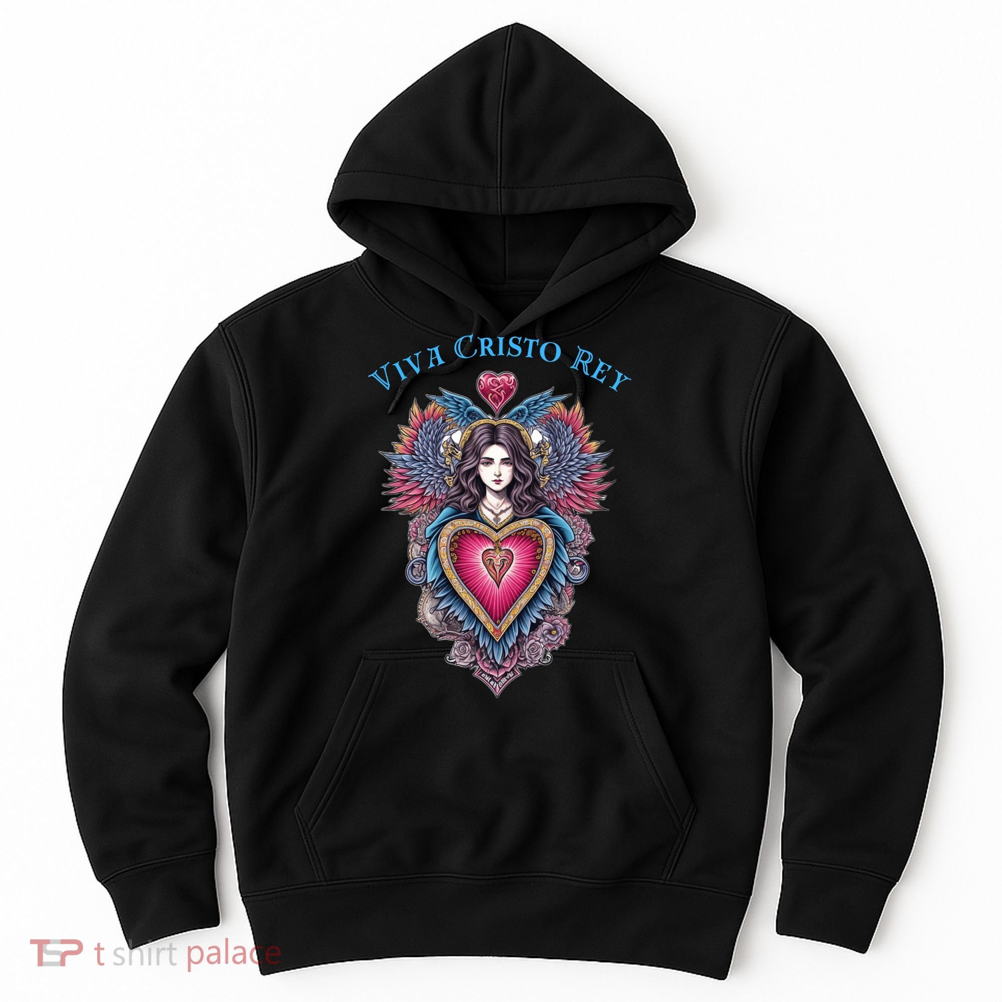 Viva Cristo Rey Sacred Heart Roman Catholic Hoodie