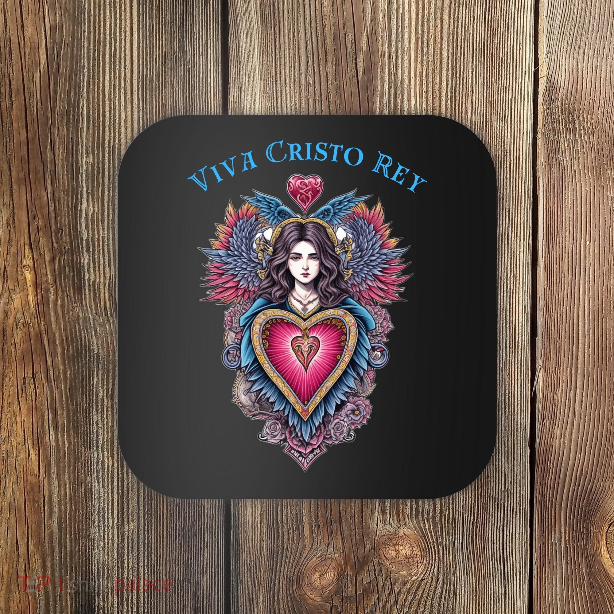 Viva Cristo Rey Sacred Heart Roman Catholic Coaster