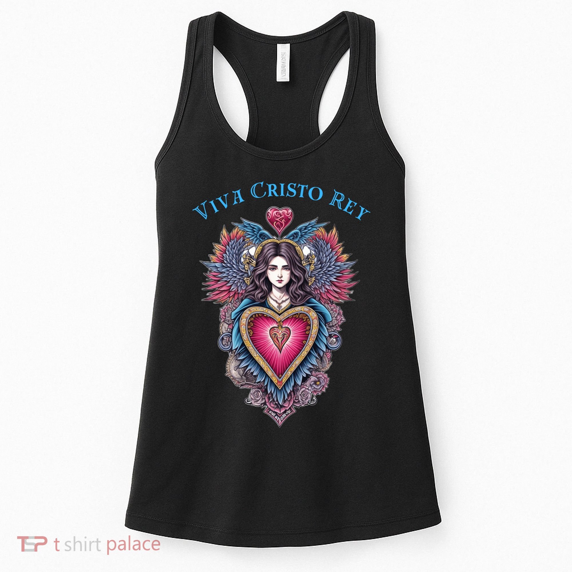 Viva Cristo Rey Sacred Heart Roman Catholic Women's Tank Top