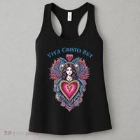 Viva Cristo Rey Sacred Heart Roman Catholic Women's Tank Top thumb 3