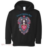 Viva Cristo Rey Sacred Heart Roman Catholic Toddler Hoodie thumb 0