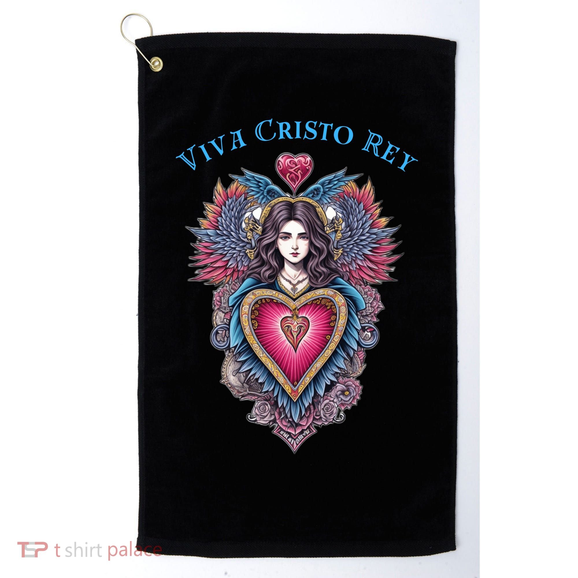 Viva Cristo Rey Sacred Heart Roman Catholic Golf Towel