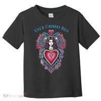 Viva Cristo Rey Sacred Heart Roman Catholic Toddler T-Shirt thumb 0