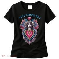 Viva Cristo Rey Sacred Heart Roman Catholic Women's T-Shirt thumb 0