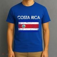 Vintage Costa Rica Rican Flag Pride Cool Gift T-Shirt thumb 3