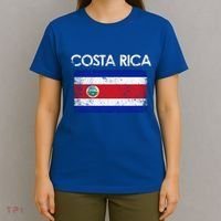 Vintage Costa Rica Rican Flag Pride Cool Gift T-Shirt thumb 4