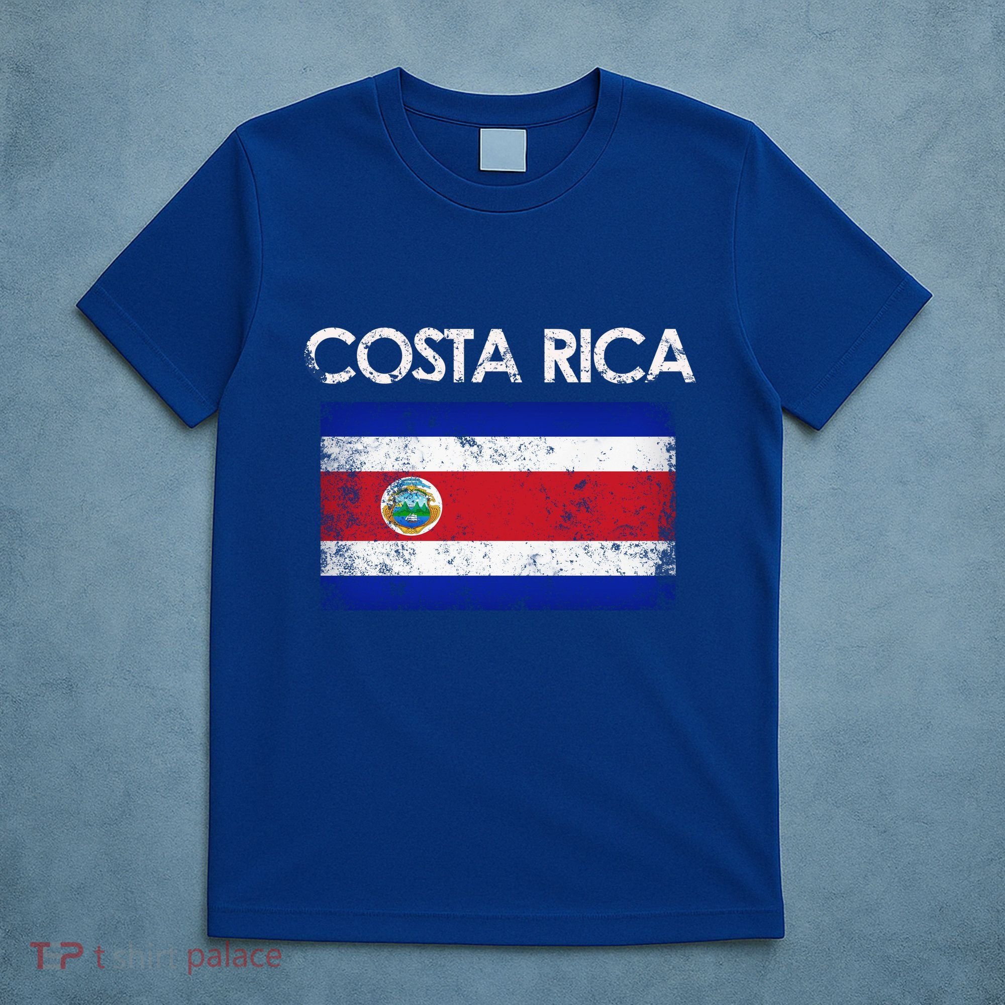 Vintage Costa Rica Rican Flag Pride Cool Gift T-Shirt
