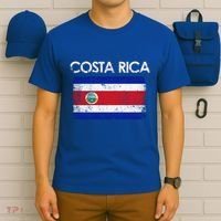 Vintage Costa Rica Rican Flag Pride Cool Gift T-Shirt thumb 6