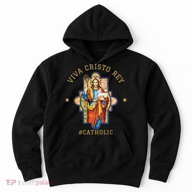 Viva Cristo Rey Roman Catholic Gift Hoodie