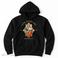 Viva Cristo Rey Roman Catholic Gift Hoodie thumb 0