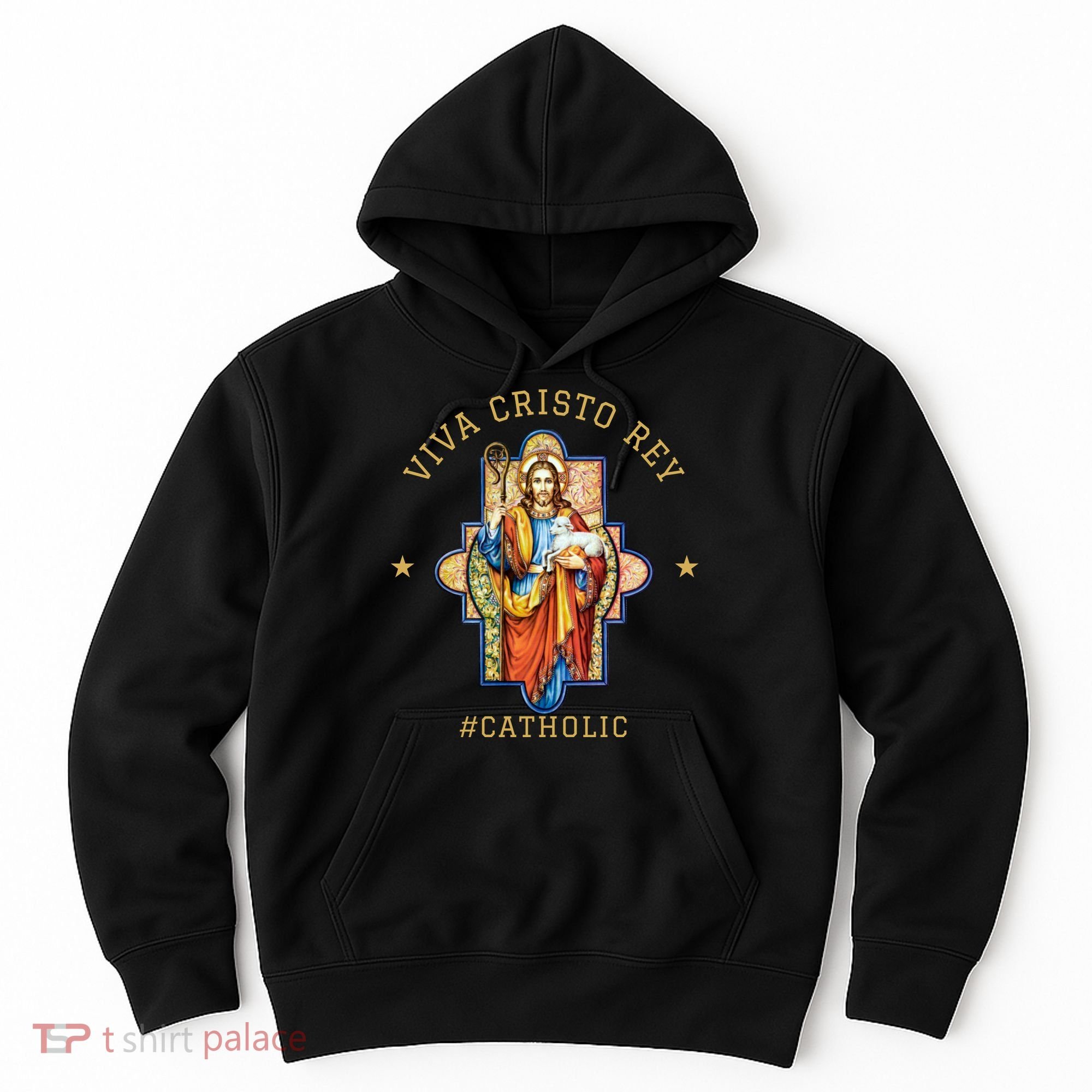 Viva Cristo Rey Roman Catholic Gift Hoodie