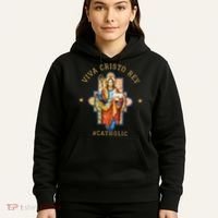 Viva Cristo Rey Roman Catholic Gift Hoodie thumb 5