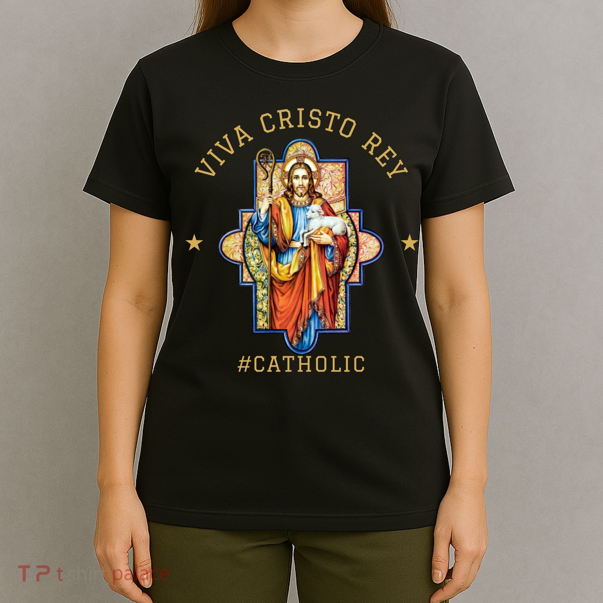 Viva Cristo Rey Roman Catholic Gift T-Shirt