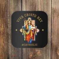 Viva Cristo Rey Roman Catholic Gift Coaster thumb 0