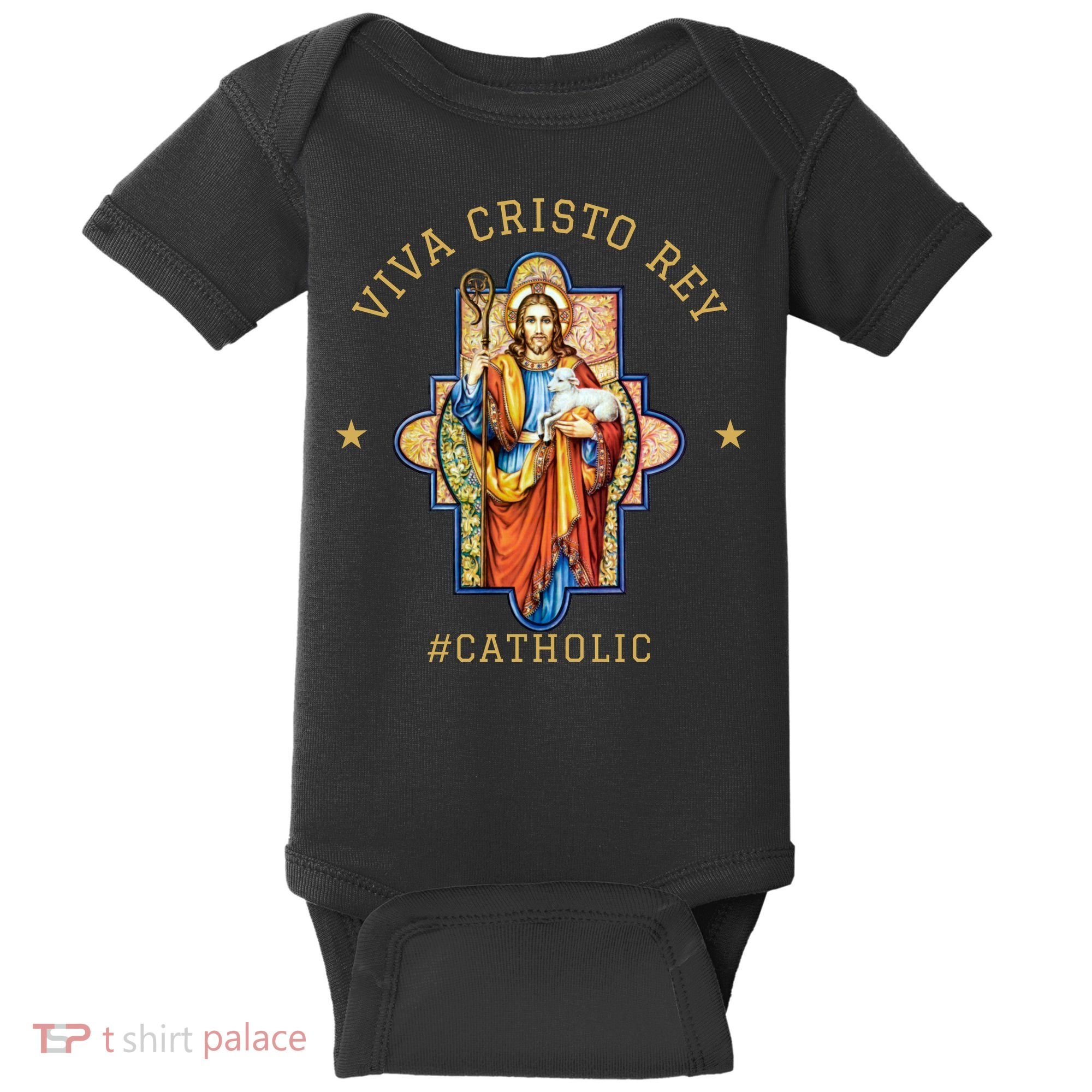 Viva Cristo Rey Roman Catholic Gift Baby Bodysuit