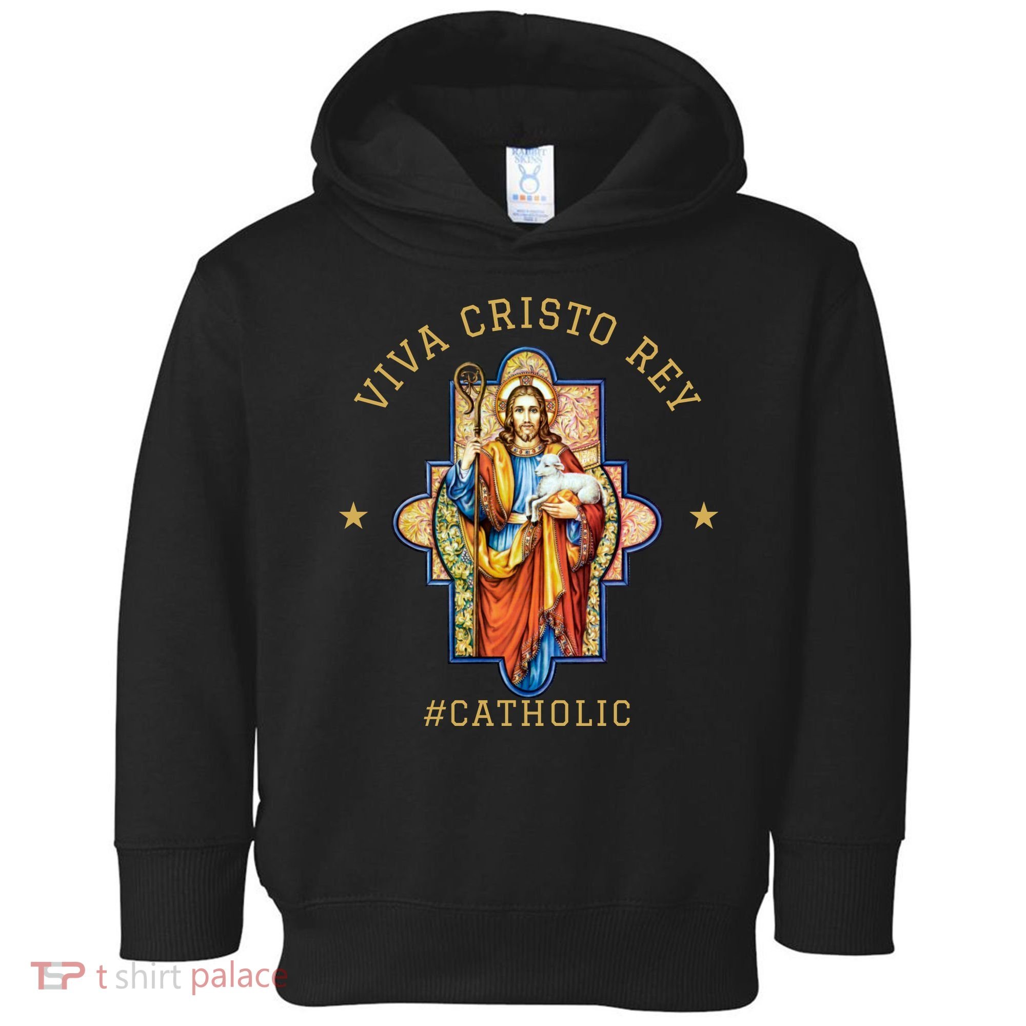 Viva Cristo Rey Roman Catholic Gift Toddler Hoodie