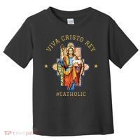 Viva Cristo Rey Roman Catholic Gift Toddler T-Shirt thumb 0